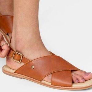 Patina Portland Leather Sandals Slingback Strappy Handmade